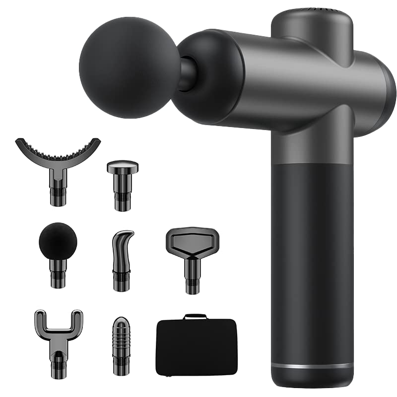 Pistola de masaje con maletín + cabezales