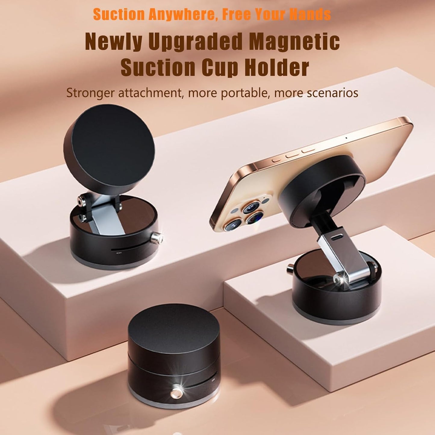 Soporte de teléfono con ventosa giratoria de 360°